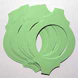 Бумажная вырубка "Фигурная рамочка", светло-зеленый матовый, 10 шт.