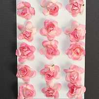 Набор розочек на клеевой основе, 2.5мм, цвет ярко-розовый, в упаковке 15шт