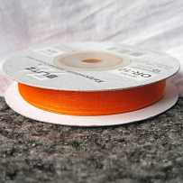 Лента-органза, шир. 10 мм., цвет оранжевый, 1 метр