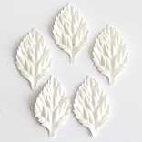 Листья из бумаги мальбери без стебелька, 45 мм, белые, 10 шт.