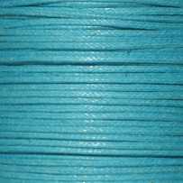 Шнур х/б вощеный, круглый, диаметр 1 мм., цвет голубой.