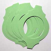 Бумажная вырубка "Фигурная рамочка", светло-зеленый матовый, 10 шт.