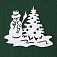 Чипборд "Снеговик и елка 1"